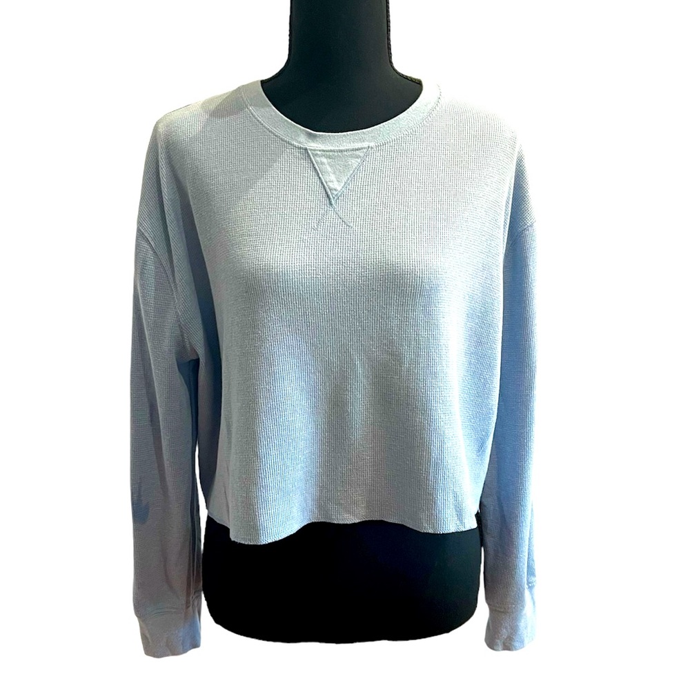 Wild Fable Baby Blue Cropped Long Sleeve Tee